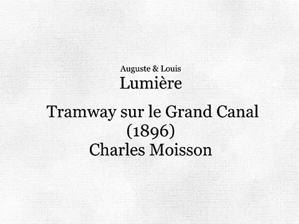 Venise, tramway sur le Grand Canal (1896)