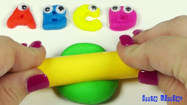 abcdefghijklmnopqrstuvwxyz song learn alphabet modeling clay play doh faces