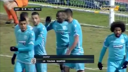 1-4 Djalma Campos Goal Greece Cup  Round 3 - 19.12.2017 AO Trikala 1-4 PAOK Salonica