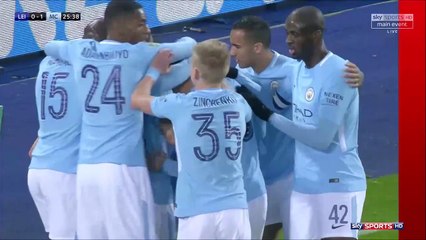 0-1 Bernardo Silva Goal England  Football League Cup  Quarterfinal - 19.12.2017 Leicester City 0...