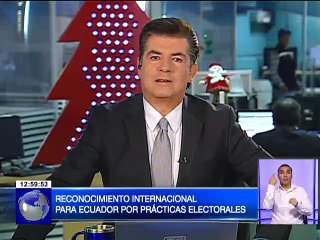 Ecuador obtuvo premio internacional por practicas electorales