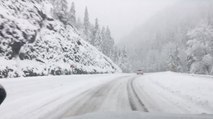 Snow Creates Dangerous Driving Conditions in Blewett Pass