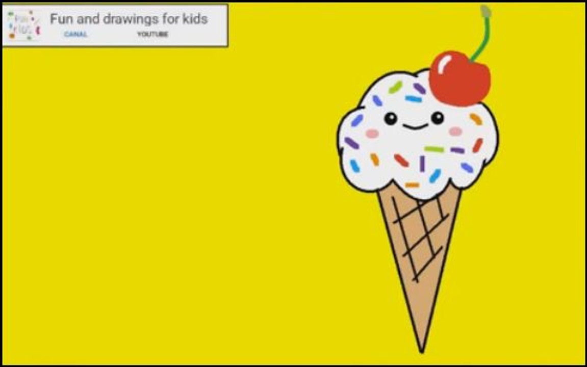 Como dibujar un bonito cono de helado kawaii para ninos - rimas infantiles