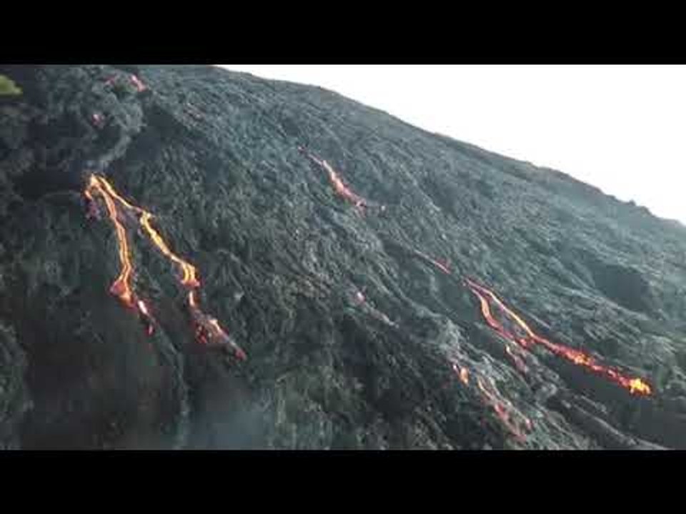 Drone Footage Shows Lava from Hawaii's Kilauea Volcano