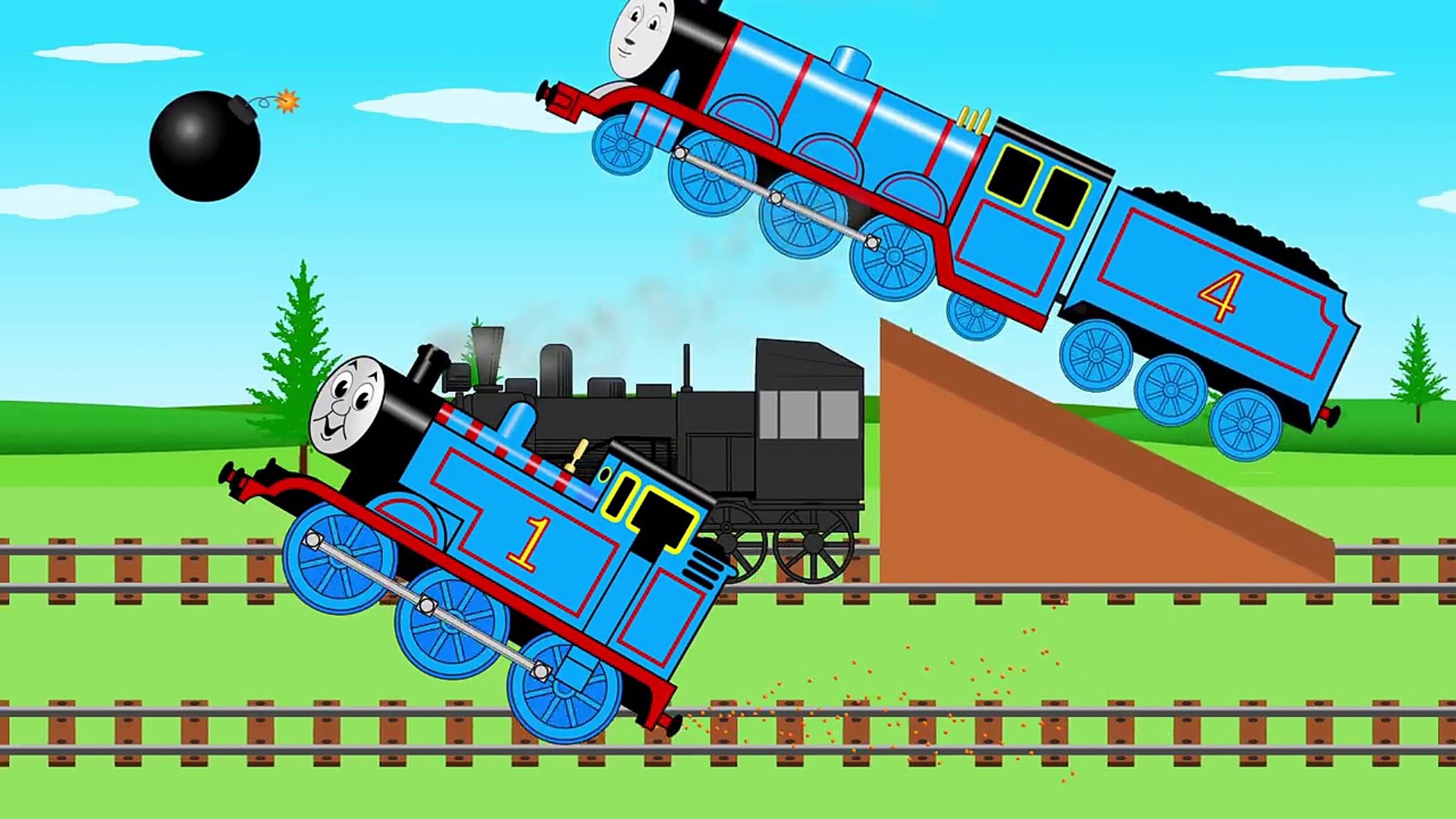 トーマス Vs ゴードン きかんしゃトーマス おもちゃアニメ レース Toy Trains For Kids Video Dailymotion
