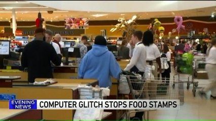 Скачать видео: Tens of Thousands Without Food Stamps Because of Computer Glitch