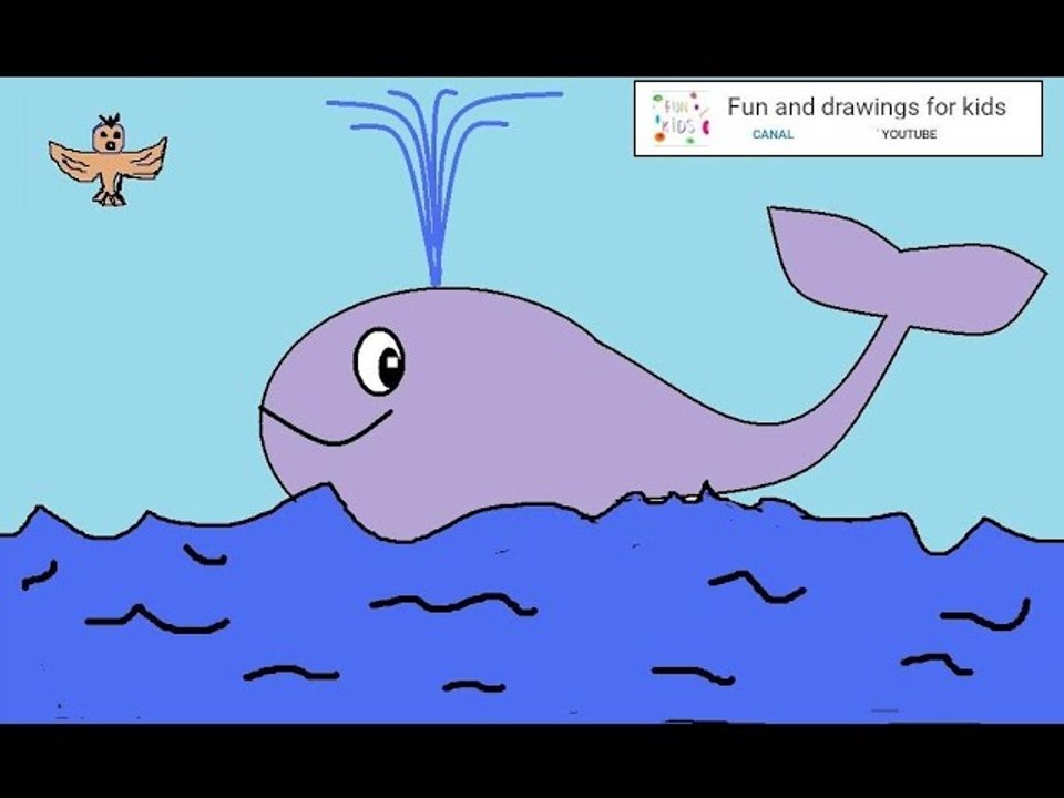 How to draw a Whale for children lullaby