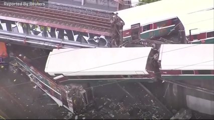 Speeding train derails on new route in Washington state, killing three