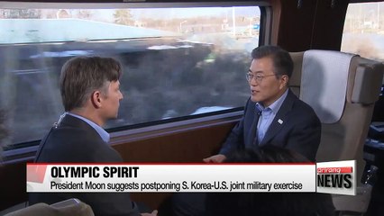 Tải video: President Moon suggests postponing S. Korea-U.S. joint military exercise ahead of Olympics