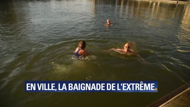 3°C à l'extérieur, 5°C dans l'eau. À Paris, ces nageurs préfèrent le canal à la piscine