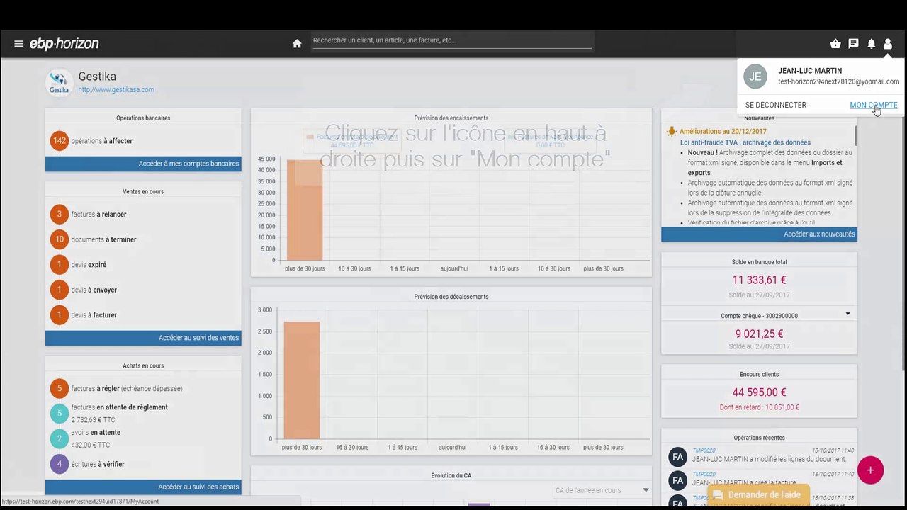EBP Horizon : comment télécharger votre attestation de conformité loi anti-fraude à la TVA ?