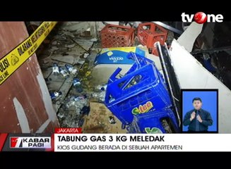 Tabung Gas Meledak di Kios Apartemen, Satu Orang Terluka