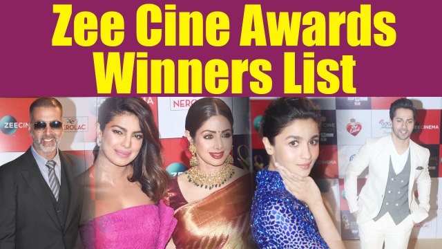 Zee Cine Awards Winners list: Akshay Kumar, Sridevi, Alia Bhatt, Varun Dhawan shine | FilmiBeat