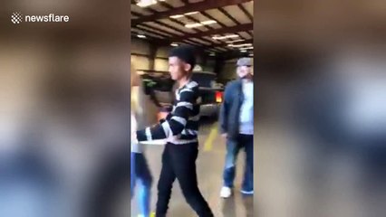 Boy receives car from girlfriend’s family for his birthday