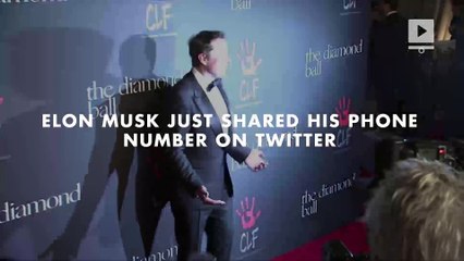 Elon Musk Just Shared His Phone Number on Twitter