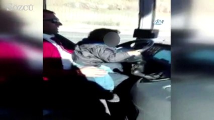 5 yaşında şehirlerarası otobüs kullanıyor