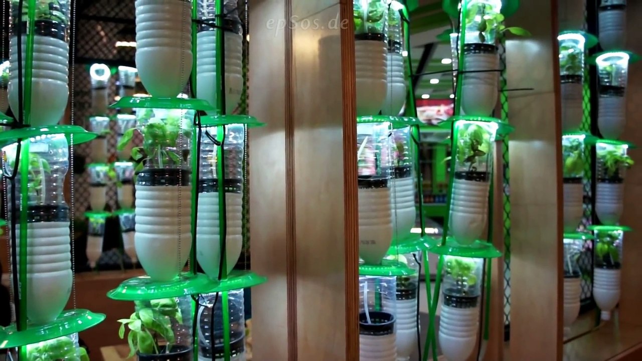 Vertical Gardening Ideas - Build Your Indoor Garden DIY Project with using Plastic Bottles - YouTube (1080p)