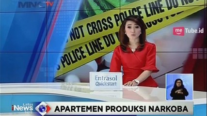 Polisi Gelar Barang Bukti Narkoba Produksi Apartemen