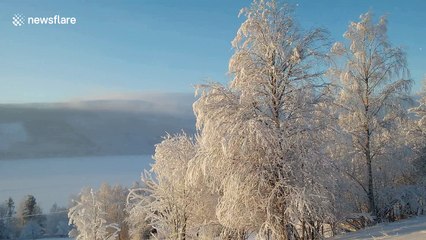 Beautiful sun dog appears on Swedish horizon