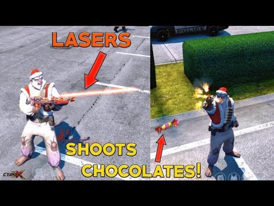 NEW UNRELEASED WEAPONS - GINGERBREAD CUTTER & NEON ARCHER REVIEW | Gangstar Vegas