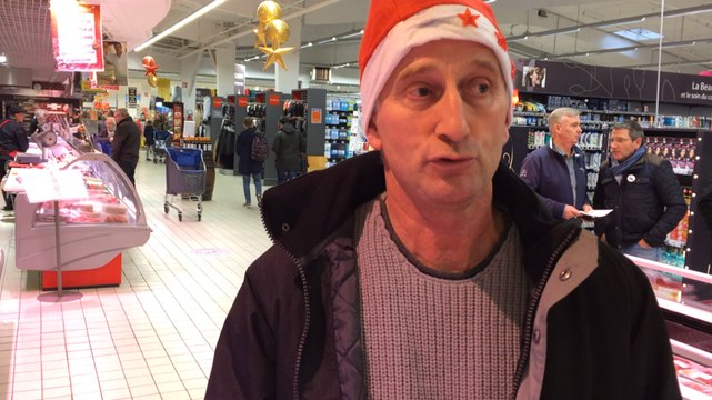 Action de la FDSEA au Supermarché Leclerc