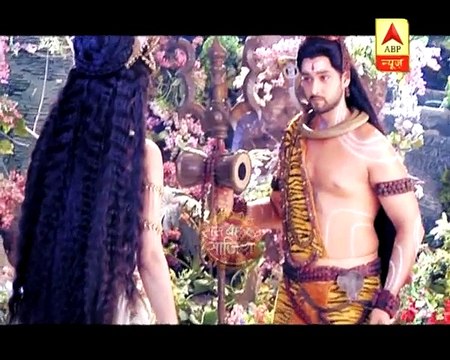 Mahakali and Shiv on the sets of Porus