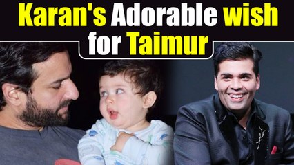 Taimur Ali Khan RECEIVES adorable wish from Karan Johar; Watch here | FilmiBeat