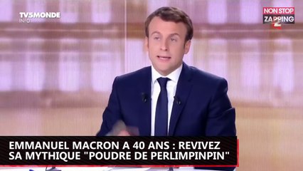 Emmanuel Macron a 40 ans : revivez sa mythique "poudre de Perlimpinpin" à Marine Le Pen (vidéo)