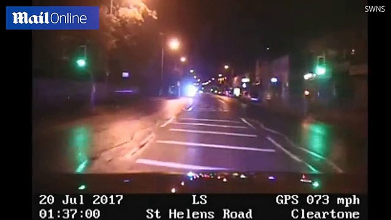 Police chase ends with fleeing car SMASHING into a house