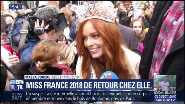 Miss France de retour chez elle: Je suis très contente de cet accueil chaleureux