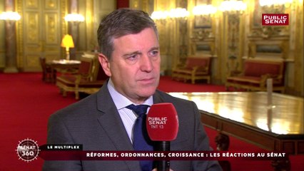 « Il ne faudrait pas relâcher les efforts » après les bons chiffres de la croissance, rappelle Pour Albéric de Montgolfier (LR)