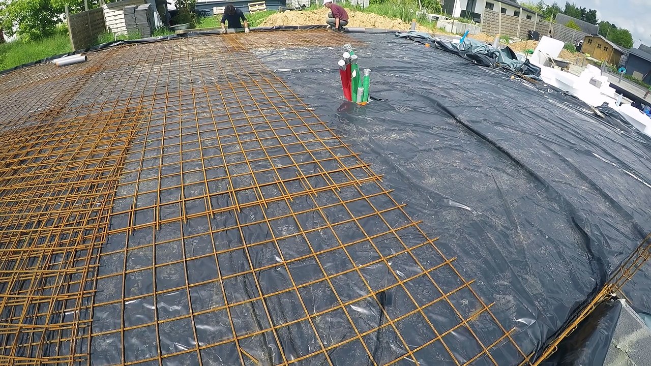 Pose des treillis soudé et ligature - Etape 17