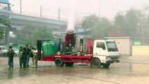 Un vaporizador gigante contra polución en Nueva Delhi