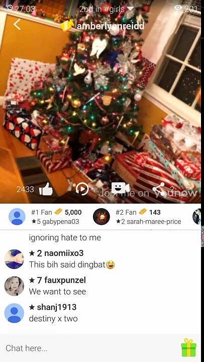 Amberlynn Reid YouNow 12/16/17--Part 2
