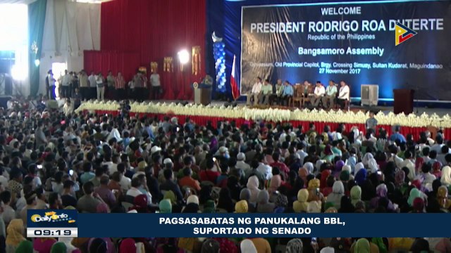 Pagsasabatas ng panukalang BBL, suportado ng Senado
