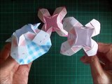 折り紙 1枚　うさぎの箱 簡単な折り方2（niceno1）Origami Bunny（Rabbit）box tutorial-63UEQ3hk_bo