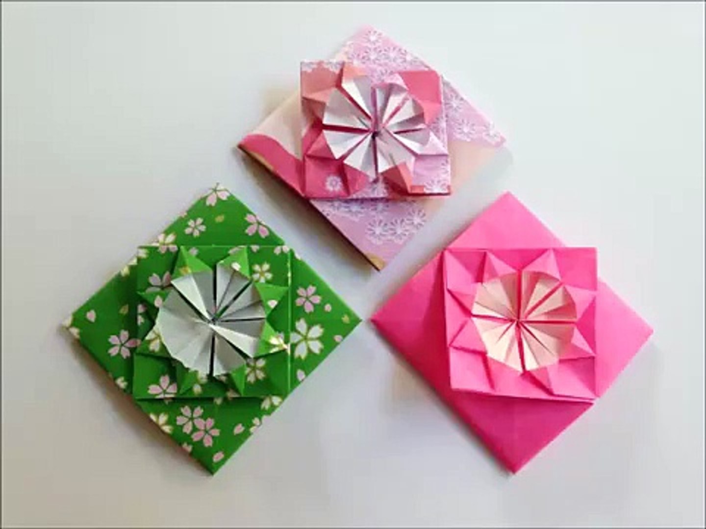 折り紙 1枚 花のポチ袋4 簡単な折り方 Niceno1 Origami Flower Envelope Tutorial 3w6joe Tonw Video Dailymotion