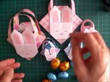 折り紙 ウサギのバッグ 簡単な折り方（niceno1）Origami Bunny(Rabbit) bag tutorial-aDwl4aNdO3I
