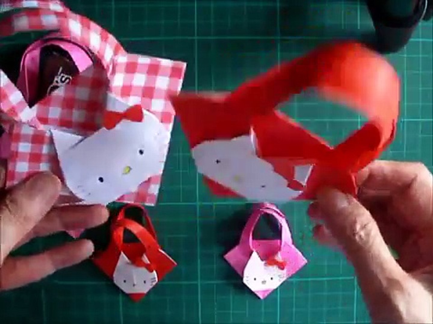 折り紙 キティちゃん バック 簡単な折り方 Niceno1 Origami Hello Kitty Bag Tutorial El Uak6t63u Video Dailymotion
