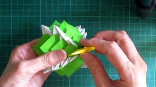 折り紙 クリスマスツリー 立体の折り方（niceno1）Origami Christmas tree 3D-lvOrUosisR4
