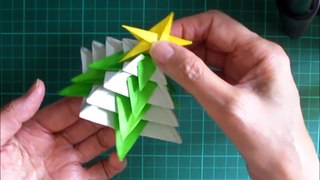 折り紙 クリスマスツリー 立体の簡単な折り方（niceno1）Origami Christmas tree 3D-VNMmRvF4kZU