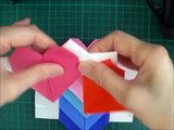 折り紙 ハートのリース 簡単な折り方（niceno1）Origami Heart wreath-ccWuRaxdc9Y