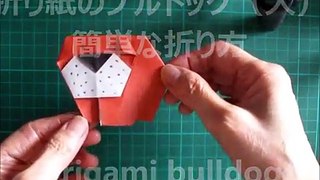 折り紙 ブルドッグ（犬）簡単な折り方 Origami bulldog-2P4wGarAvOU