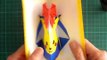 折り紙 ポケモン ピカチュウ 誕生日ポップアップカード 簡単な作り方（niceno1）Origami pokemon pikachu Birthday Pop-up card-avnElszMvYY