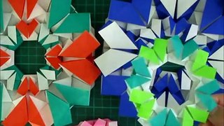 折り紙 リースの簡単な折り方3  Origami Wreath tutorial-qBeMJvAing0