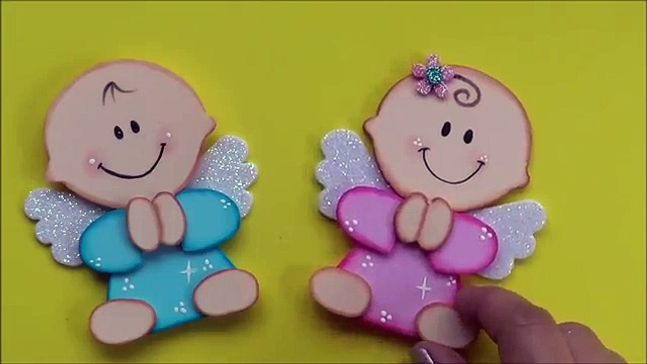 ANGELITOS HECHOS CON FOAMY O GOMA EVA