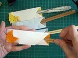 折り紙 猫 箸袋 簡単な折り方（niceno1）Origami cat Chopsticks holder-lvdLLCXJOqo