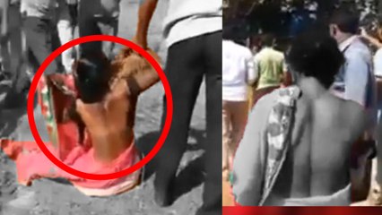 జాకెట్ కూడా తీసేసి మహిళను ఎలా కొట్టారో చూడండి, వీడియో !