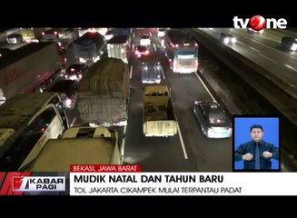Jelang Natal dan Tahun Baru Tol Jakarta Cikampek Mulai Padat