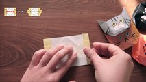 ネコの箱。小物入れ♪【origami tutorial】CATs BOX折り紙の箱、猫バージョン。-FFJFm5jS7s4
